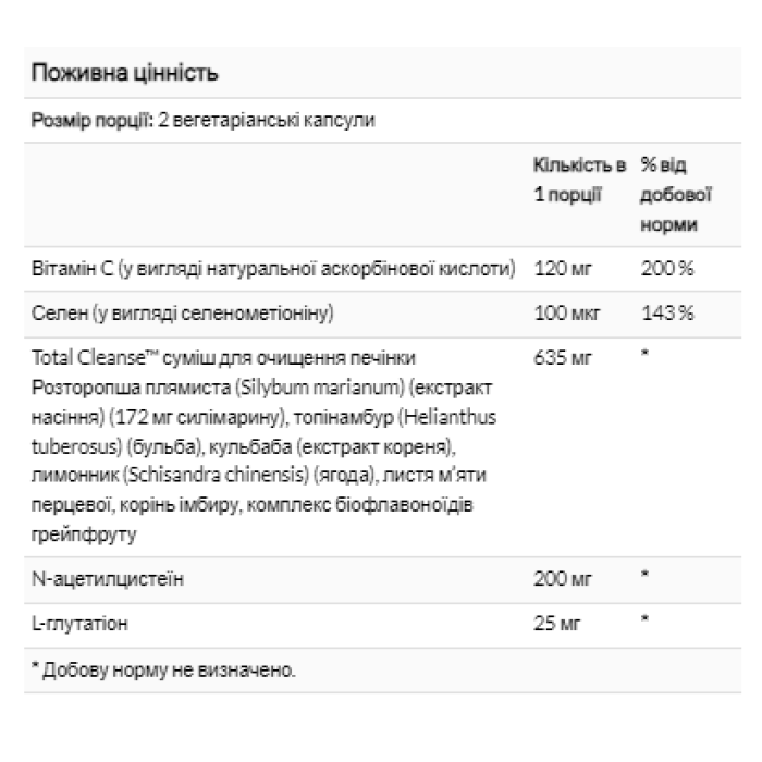 Очищення печінки - 60 капсул