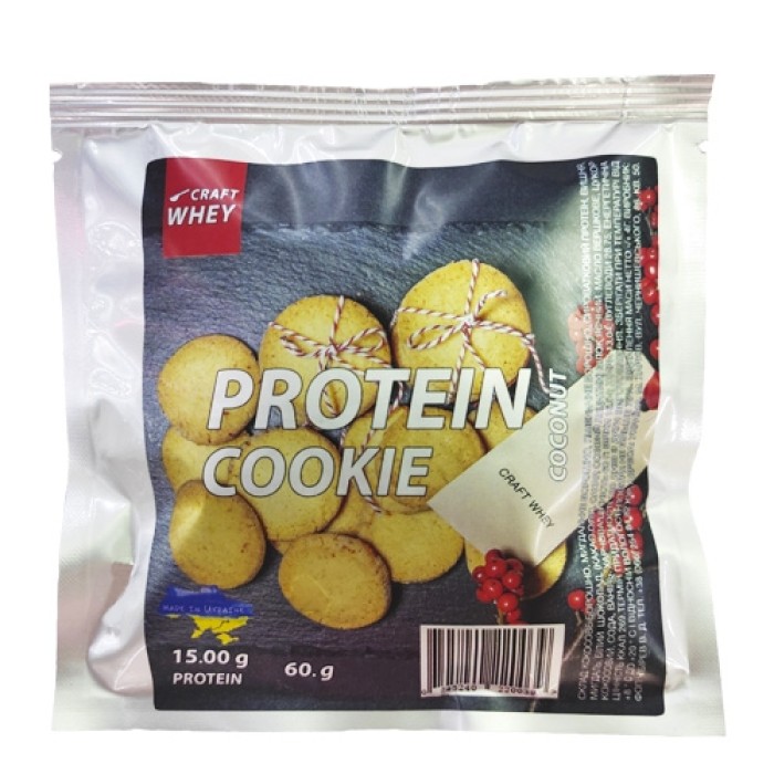 Батончик Craft Whey Protein Cookie, 60 грам, Coconut