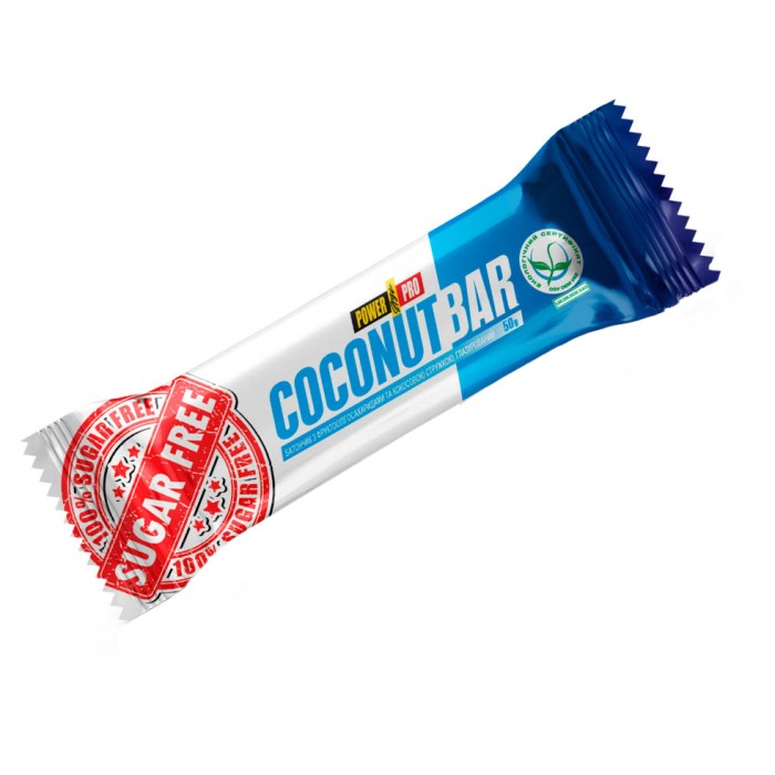 Батончик Power Pro Coconut Bar Sugar Free, 50 грам - кокос