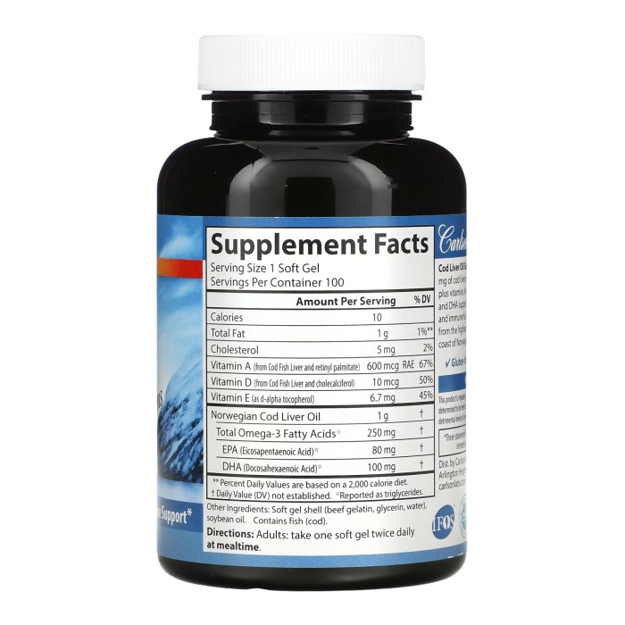 Рыбий жир Супер 1000 мг - 100 мягких капсул