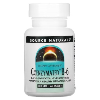 Вітаміни та мінерали Source Naturals Coenzymated Vitamin B6 100 mg, 60 таблеток