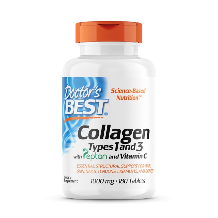 Препарат для суглобів і зв'язок Doctor's Best Collagen Types 1&3 1000 mg, 180 таблеток