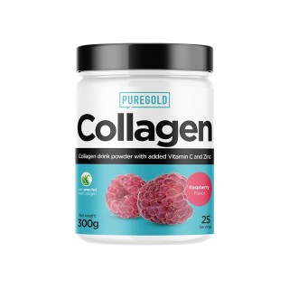 Препарат для суглобів і зв'язок Pure Gold Protein Collagen, 300 грам Малина