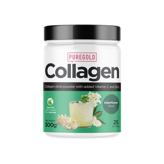 Препарат для суглобів і зв'язок Pure Gold Protein Collagen, 300 грам Бузина