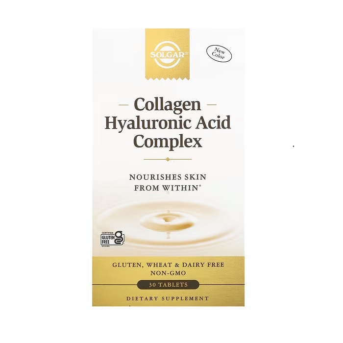 Препарат для суставов и связок Solgar Collagen Hyaluronic Acid Complex, 30 таблеток