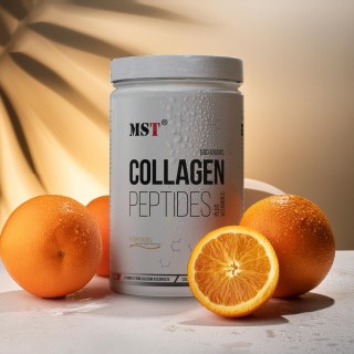 Препарат для суставов и связок MST Collagen Peptides + Fortigel, 500 грамм Апельсин