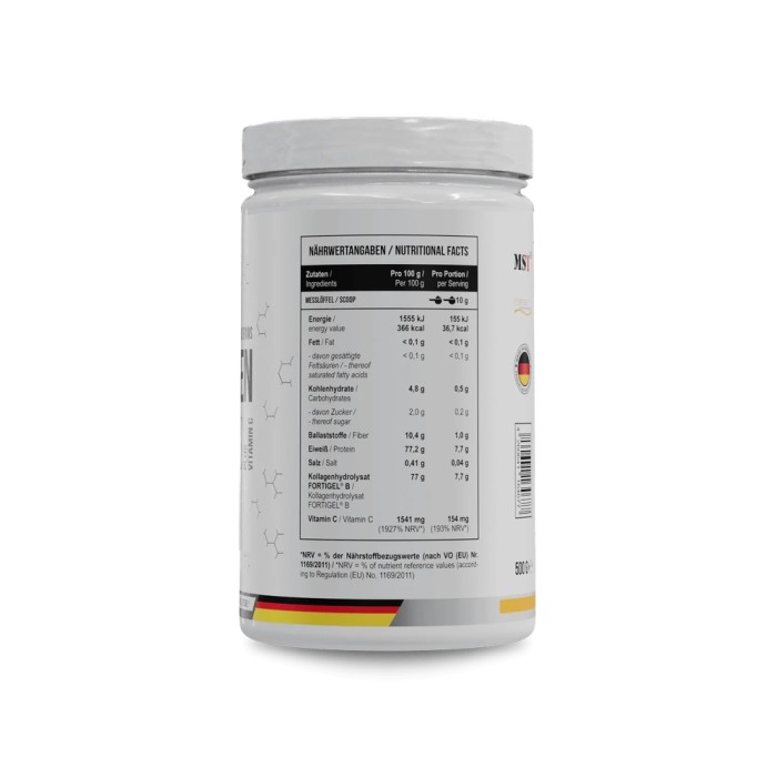 Препарат для суглобів і зв'язок MST Collagen Peptides + Fortigel, 500 грам Зелене яблуко