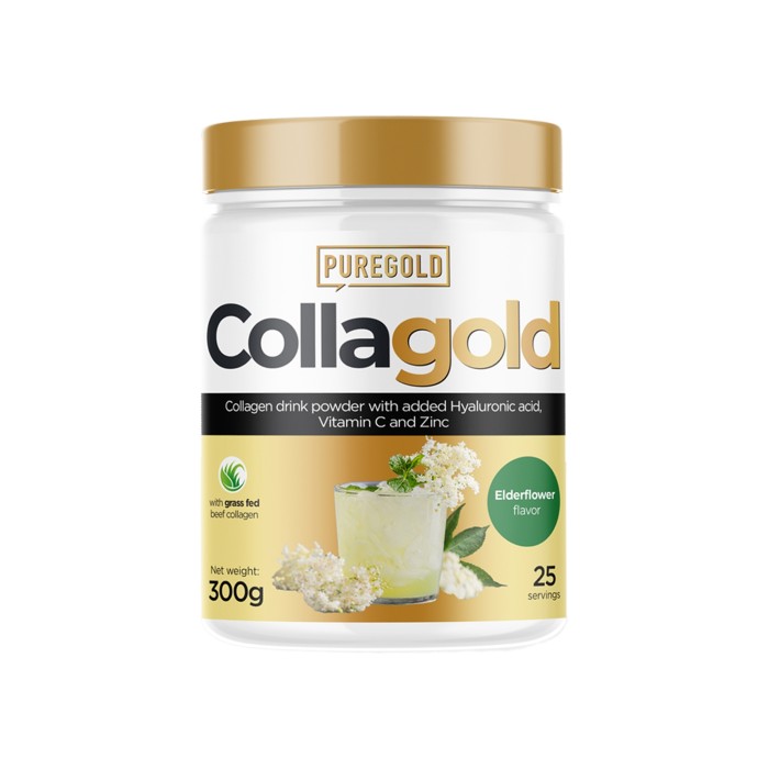 Препарат для суглобів і зв'язок Pure Gold Protein CollaGold, 300 грам Бузина