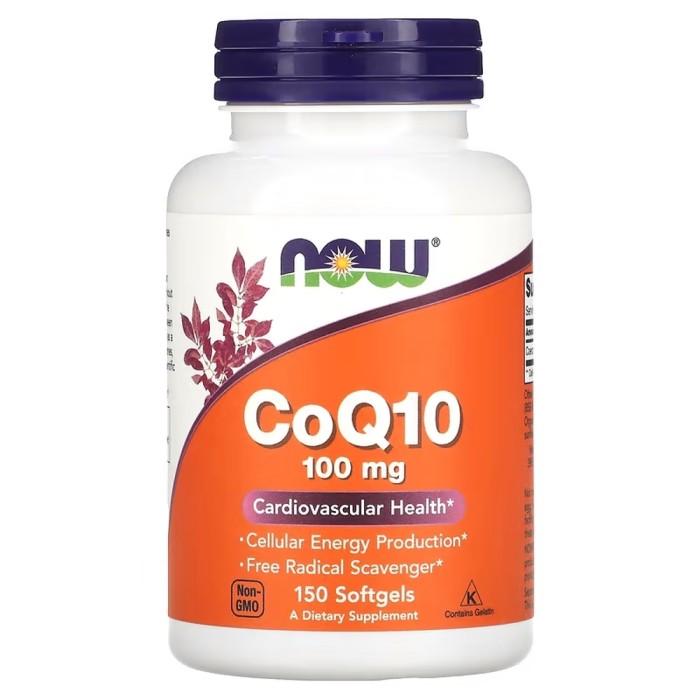 Натуральна добавка NOW CoQ-10 100 mg, 150 капсул