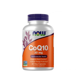 Натуральна добавка NOW CoQ-10 30 mg, 60 вегакапсул