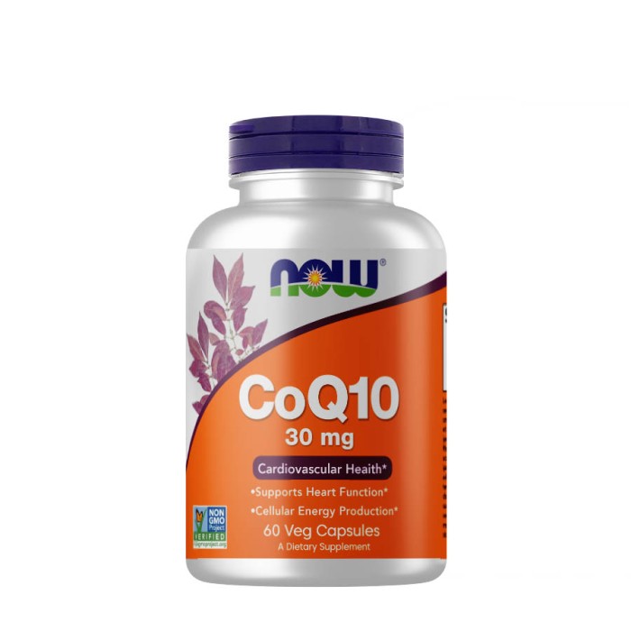 Натуральна добавка NOW CoQ-10 30 mg, 60 вегакапсул