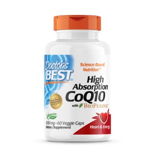 Натуральна добавка Doctor's Best CoQ10 BioPerine 400 mg, 60 вегакапсул