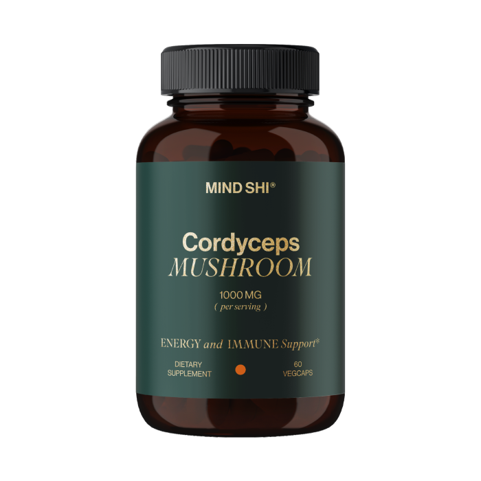 Cordyceps Mushroom 1000 mg - 60 vegcaps (Пошкоджена кришка)