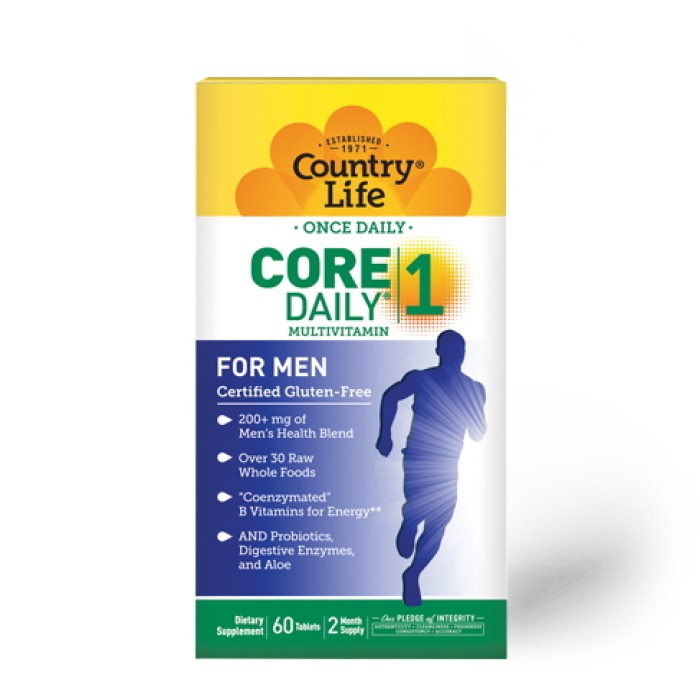 Вітаміни та мінерали Country Life Core Daily-1 Multivitamins Men, 60 таблеток