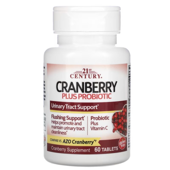 Натуральна добавка 21st Century Cranberry Plus Probiotic, 60 таблеток