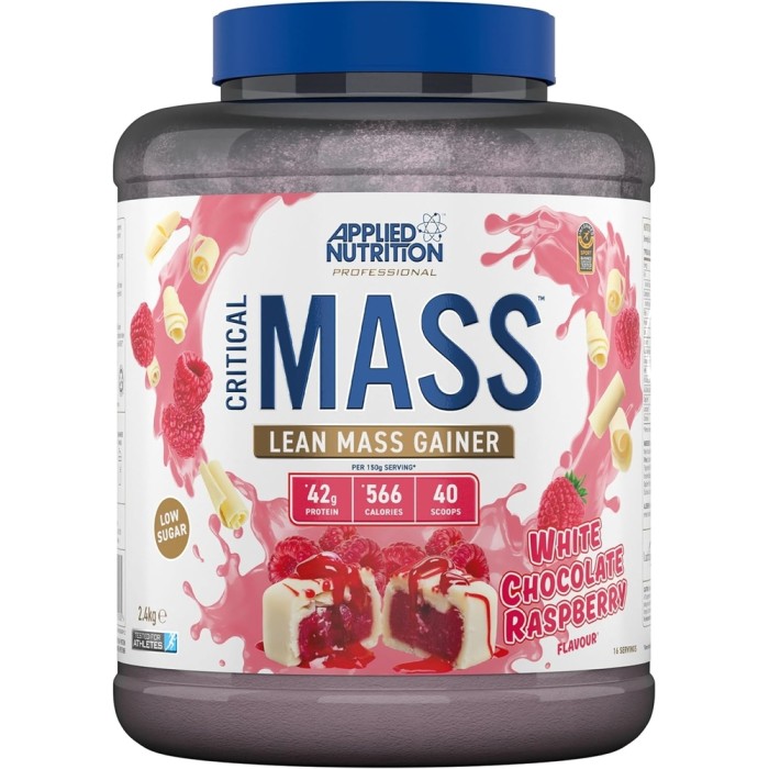 Гейнер Applied Nutrition Critical Mass Professional, 2.4 кг Білий шоколад-малина