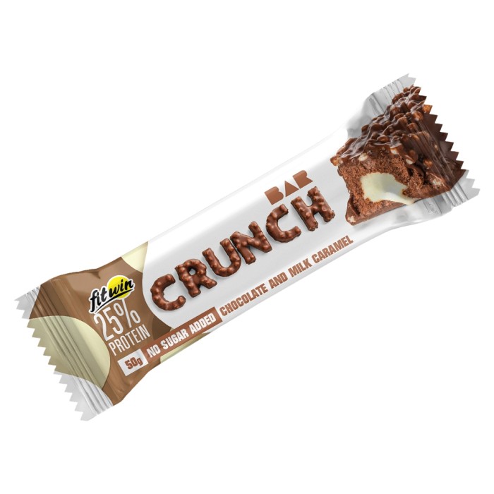 Батончик FitWin Crunch Bar 25%, 50 грам Шоколад-молочна карамель