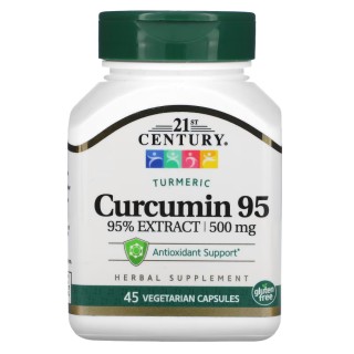 Натуральная добавка 21st Century Curcumin 95 500 mg, 45 вегакапсул.