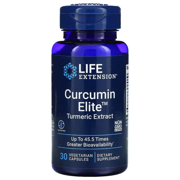 Натуральна добавка Life Extension Curcumin Elite, 30 вегакапсул