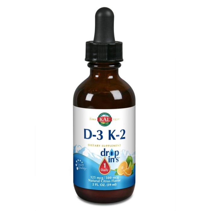 Вітаміни та мінерали KAL Vitamin D-3 K-2 Drop, 59 мл