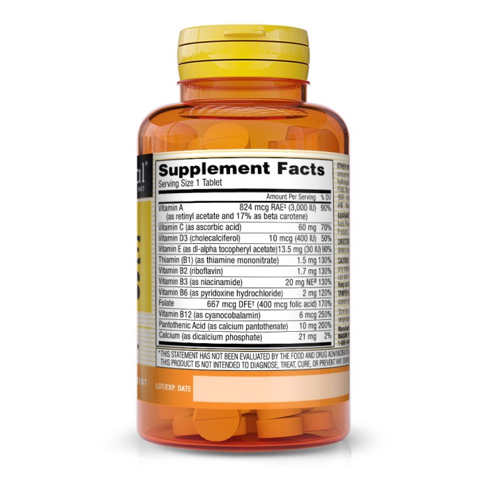 Вітаміни та мінерали Mason Natural Daily Multiple Vitamins, 100 таблеток