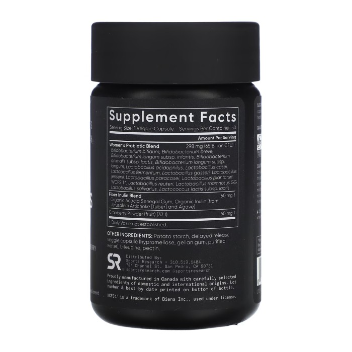 Щоденні жіночі пробіотики 65 мільярдів КУО - 30 рослинних капсул