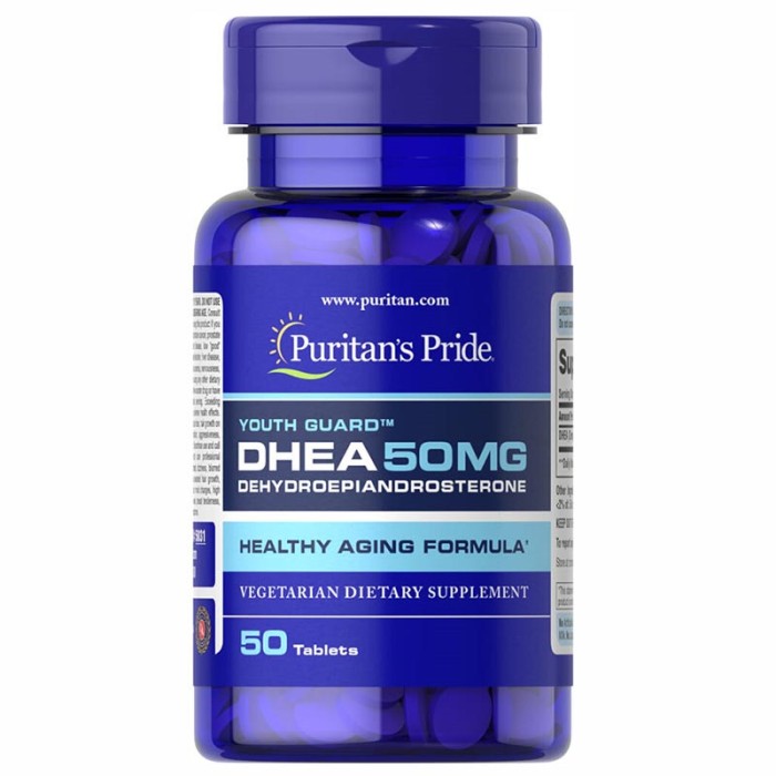 Стимулятор тестостерону Puritan's Pride DHEA 50 mg, 50 таблеток