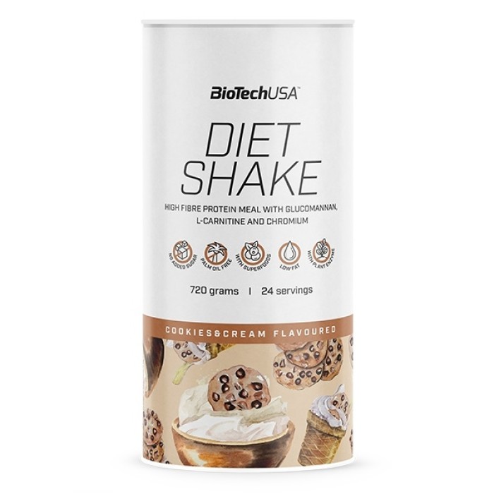 Заменитель питания BioTech Diet Shake, 720 грамм Печенье-крем