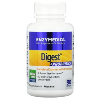 Натуральна добавка Enzymedica Digest + Probiotics, 90 капсул