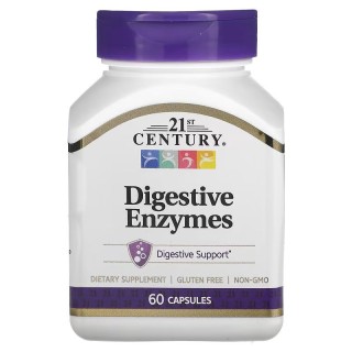 Натуральна добавка 21st Century Digestive Enzymes, 60 капсул