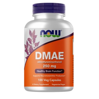 Естественная добавка NOW DMAE 250 mg, 100 вегакапсул.