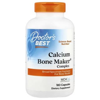 Вітаміни та мінерали Doctor's Best Calcium Bone Maker Complex with MCHCal, 180 вегакапсул