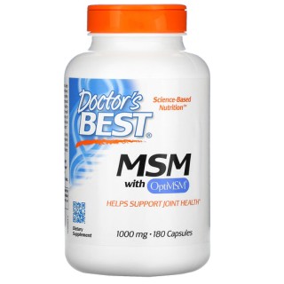 Препарат для суглобів і зв'язок Doctor's Best MSM with OptiMSM, 180 капсул