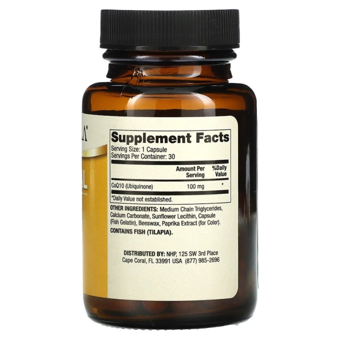 Естественная добавка Dr. Mercola Liposomal CoQ10 100мг, 30 капсул