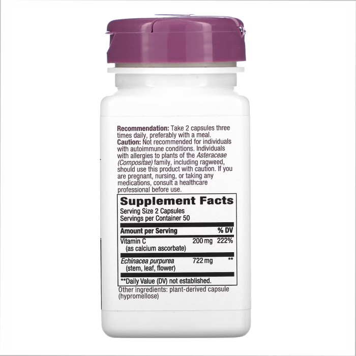 Ехінацея та вітамін С - 100 капсул