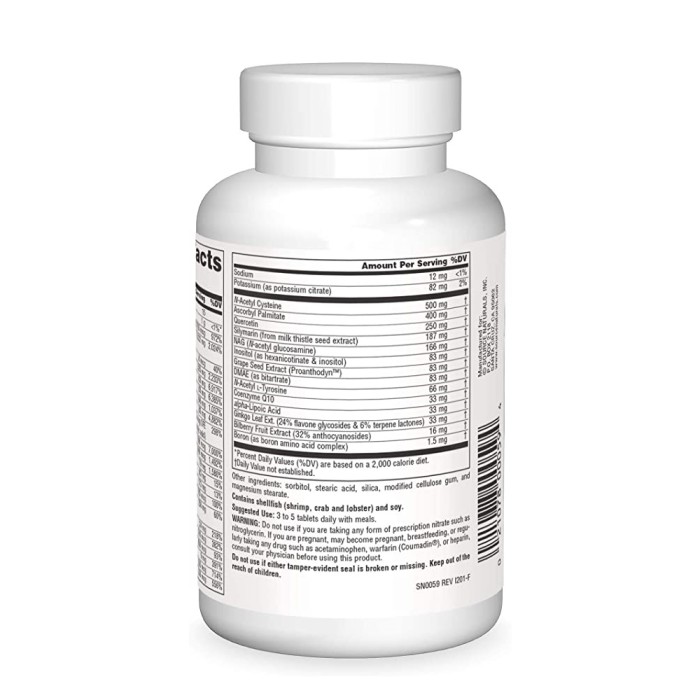 Вітаміни та мінерали Source Naturals Elan Vital Multiple, 60 таблеток