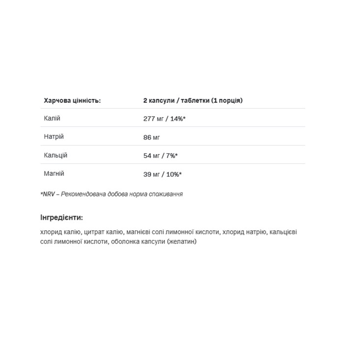 Electrolytes - 60 caps