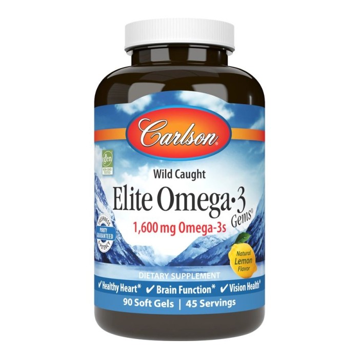 Жирные кислоты Carlson Labs Elite Omega-3 Gems, 90 капсул