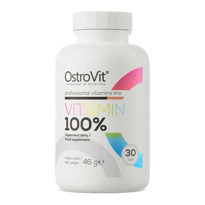 Вітаміни та мінерали OstroVit 100% Vit & Min, 30  таблеток