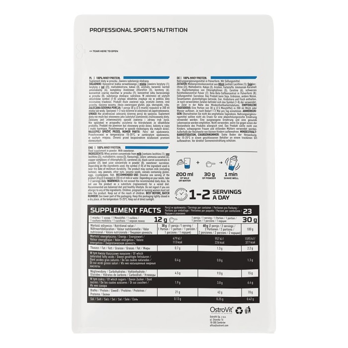Протеин OstroVit Whey Protein, 700 грамм Яблочный пирог
