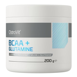 Амінокислота BCAA OstroVit BCAA + Glutamine, 200 грам Грейпфрут