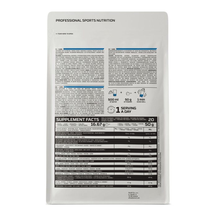 Ізотонік OstroVit Carbo, 1 кг Кавун