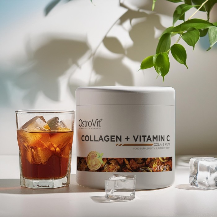 Препарат для суглобів і зв'язок OstroVit Collagen + Vitamin C, 200 грам Кола-ром