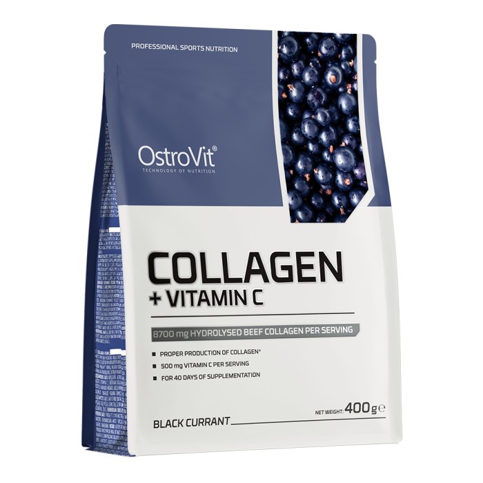 Препарат для суглобів і зв'язок OstroVit Collagen + Vitamin C, 400 грам Чорна смородина