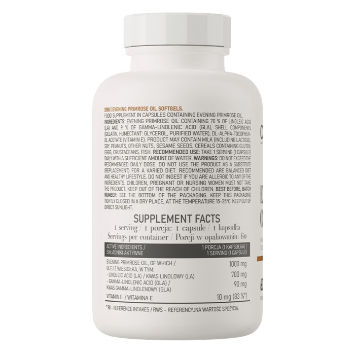 Жирні кислоти OstroVit Evening Primrose Oil, 60 капсул