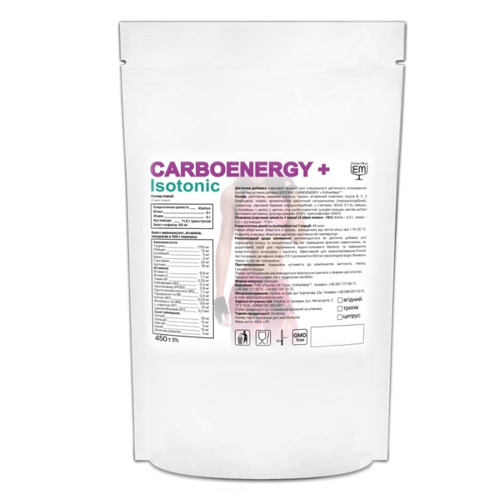 Изотоник EntherMeal Isotonic Carboenergy Plus, 450 грамм Цитрус