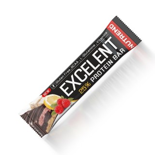 Батончик Nutrend Excelent Protein Bar, 85 грамм Лимон сыр малина клюква в молочном шоколаде