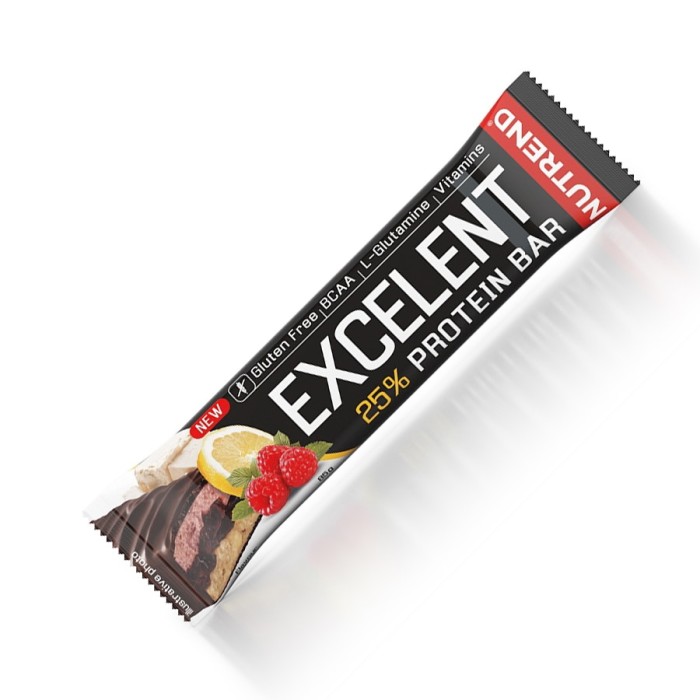 Батончик Nutrend Excelent Protein Bar, 85 грам Лимон сир малина журавлина в молочному шоколаді