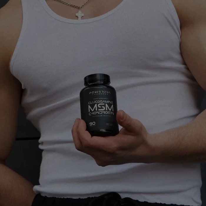 Препарат для суглобів і зв'язок Powerful Progress Glucosamine Chondroitin MSM, 90 таблеток
