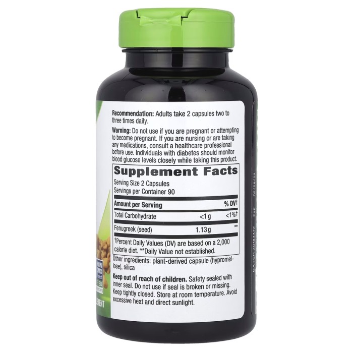 Натуральна добавка Nature's Way Fenugreek Seed, 180 вегакапсул